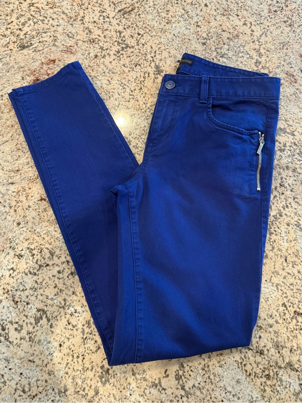 New w/o Tags Armani Exchange Zipper Detail Skinny Jeans in Cobalt Blue